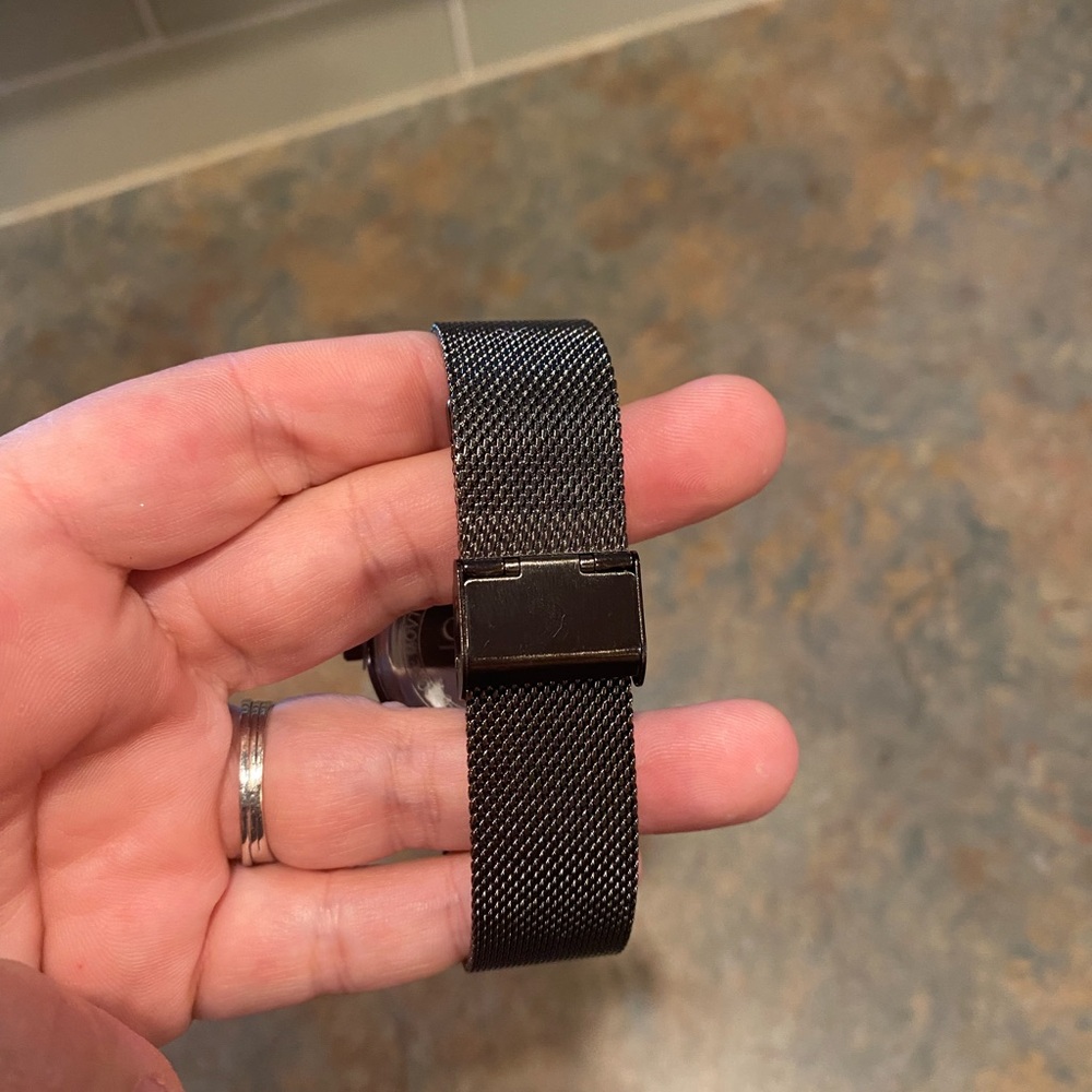 Creed Black Mesh Strap Watch - Picture 5 of 8